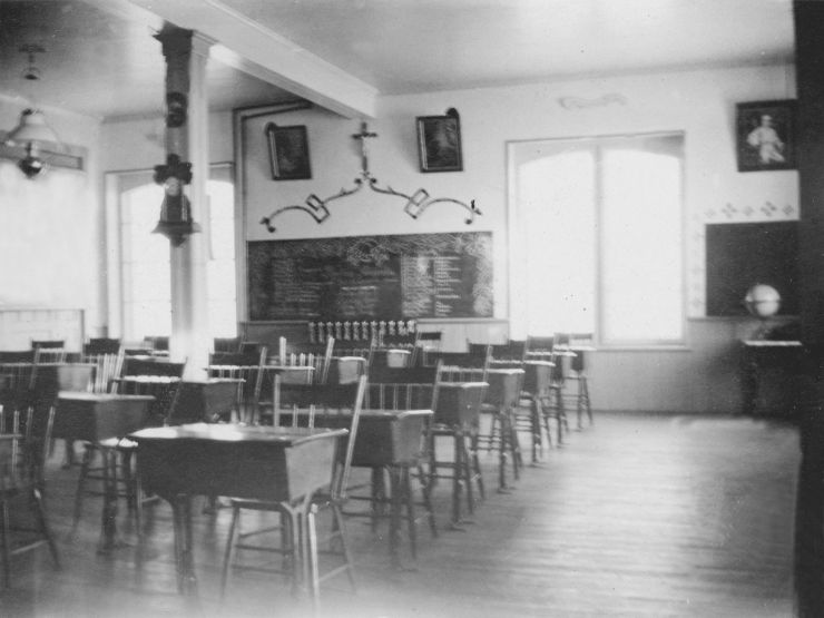 Salle de classe de l’Académie de l’Hôtel-Dieu vers 1918 (ph_1836)